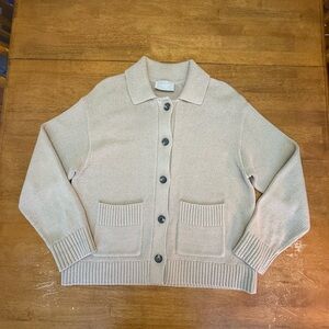 Everlane Beige Cardigan Sweater